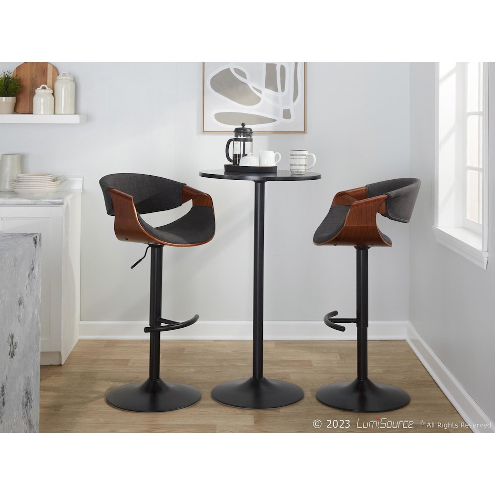 Curvo Adjustable Barstool - Set of 2. Picture 9