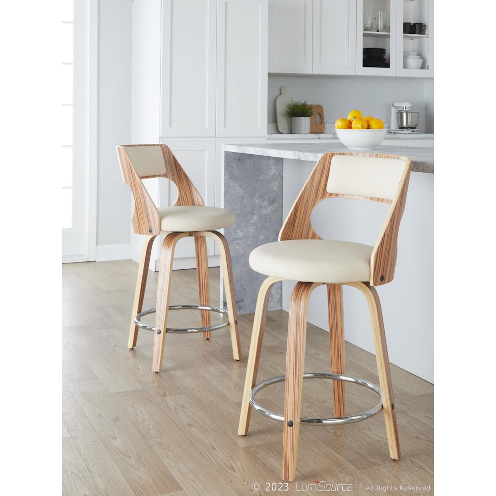Cecina 24" Fixed-Height Counter Stool - Set of 2. Picture 7