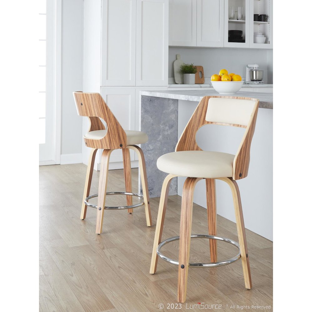 Cecina 24" Fixed-Height Counter Stool - Set of 2. Picture 8