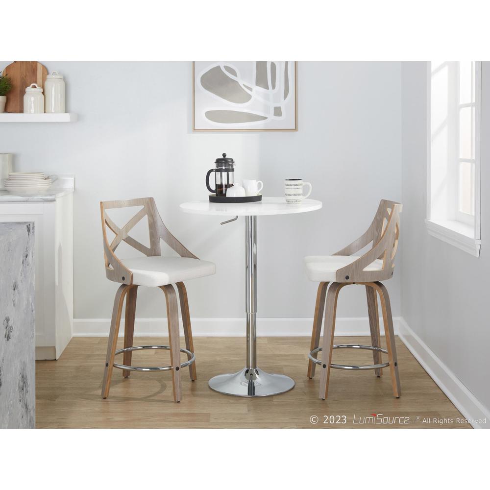 Grey Charlotte 24" Fixed-Height Counter Stool - Set of 2. Picture 9