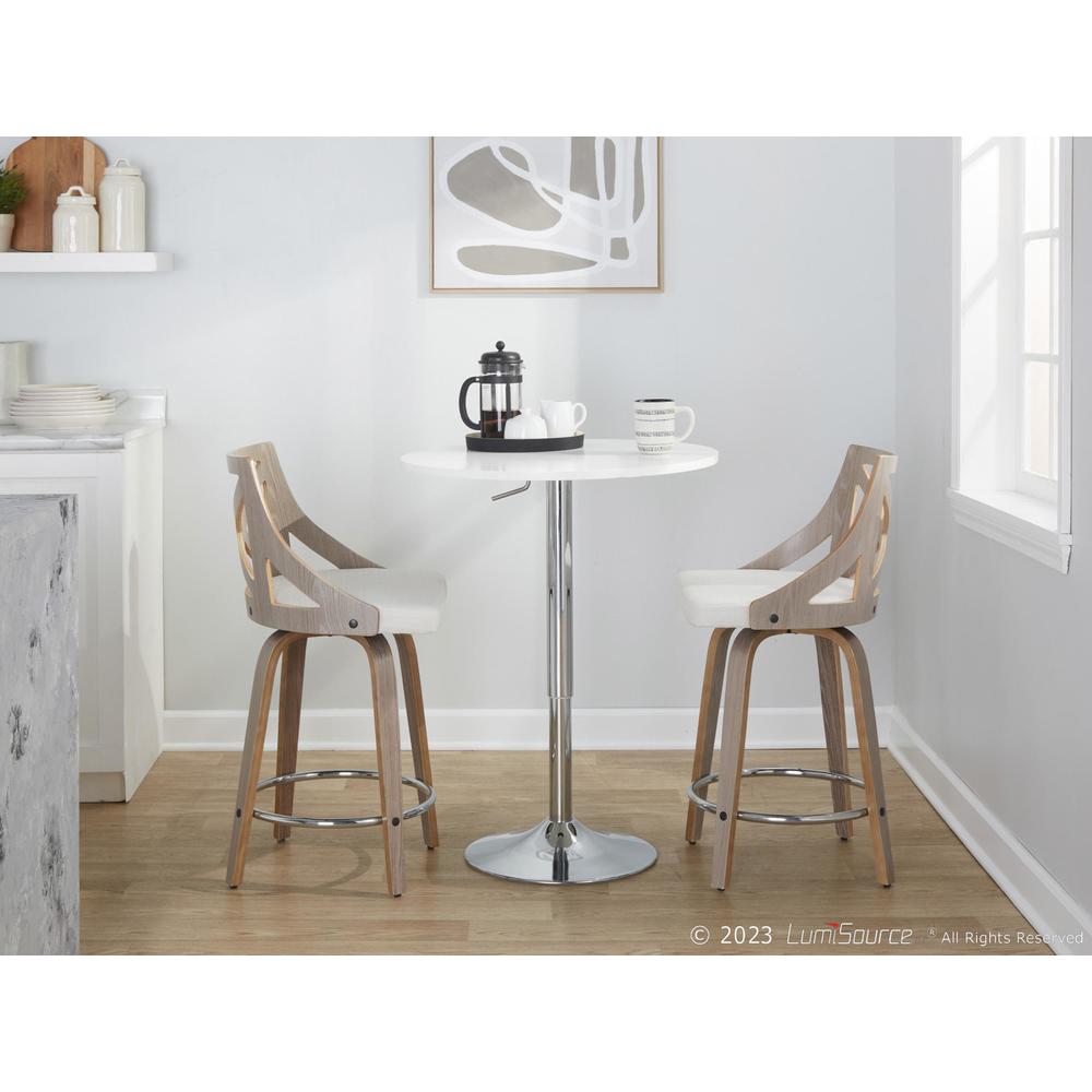 Grey Charlotte 24" Fixed-Height Counter Stool - Set of 2. Picture 10