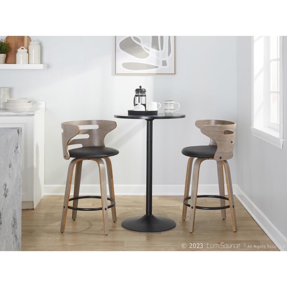 Grey Cosini 26" Fixed-Height Counter Stool - Set of 2. Picture 10