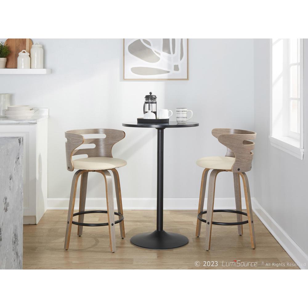 Grey Cosini 26" Fixed-Height Counter Stool - Set of 2. Picture 10