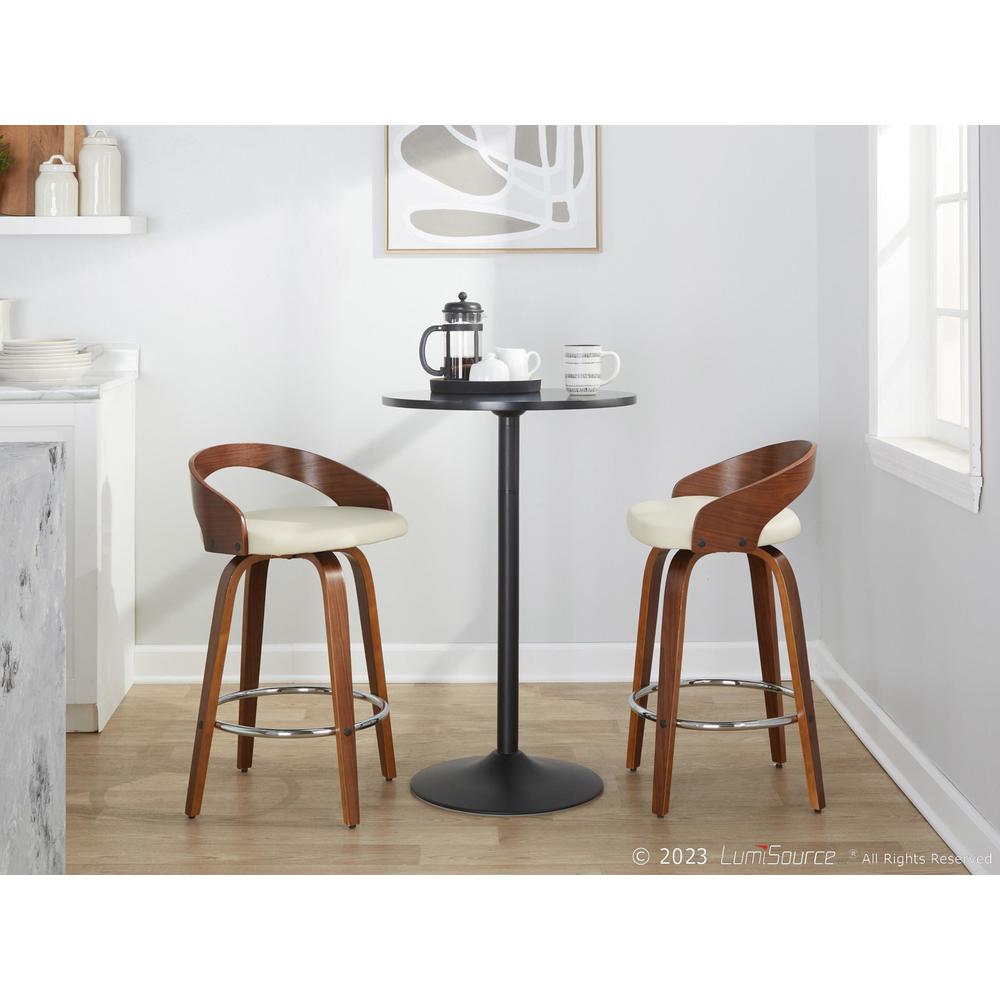 Brown Grotto 26" Fixed-Height Counter Stool - Set of 2. Picture 9