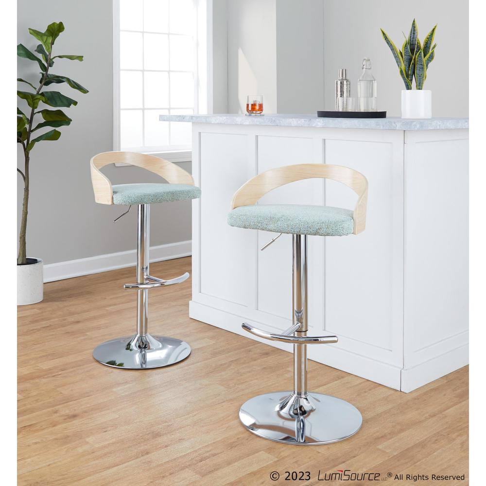 Silver Grotto Adjustable Barstool - Set of 2. Picture 8