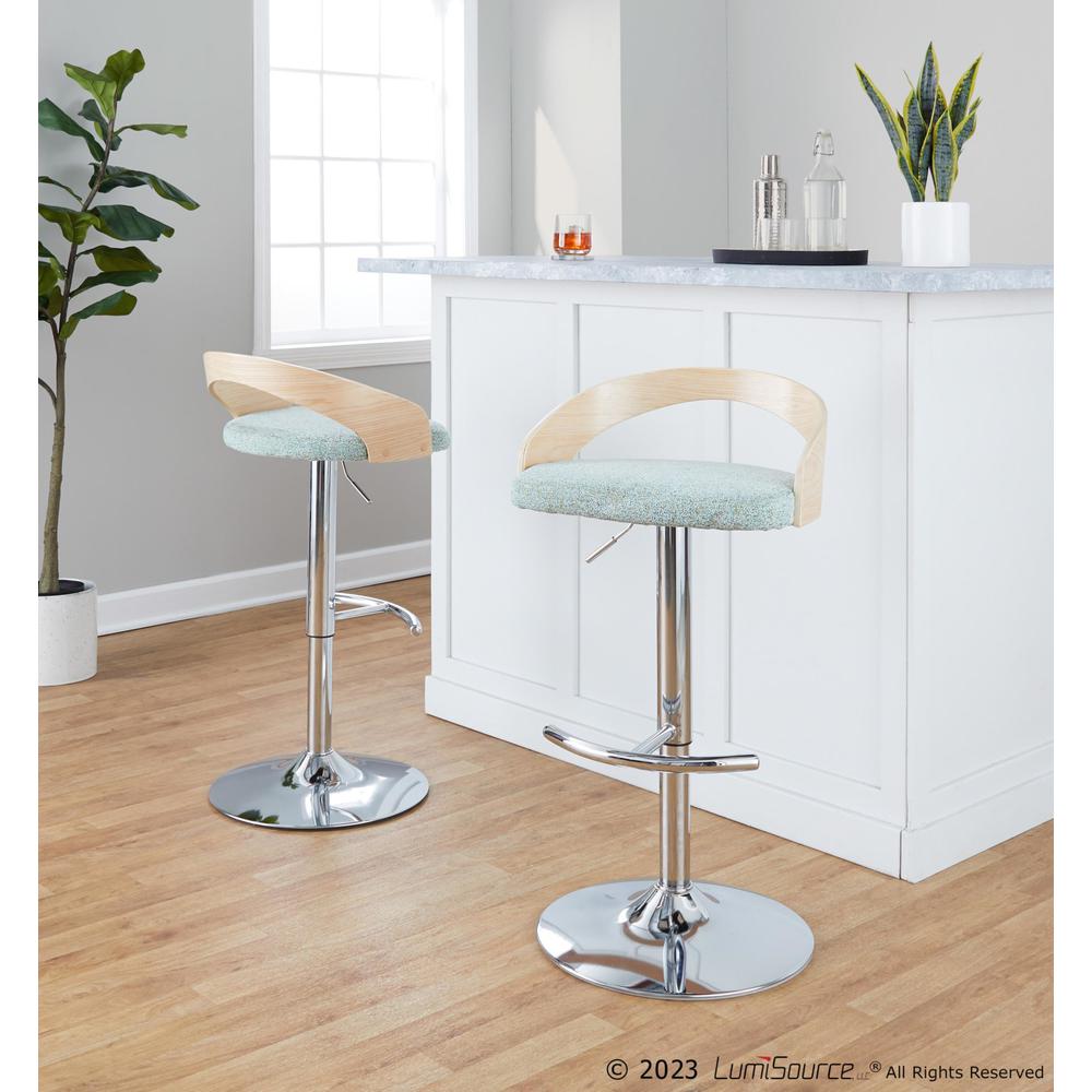 Silver Grotto Adjustable Barstool - Set of 2. Picture 9