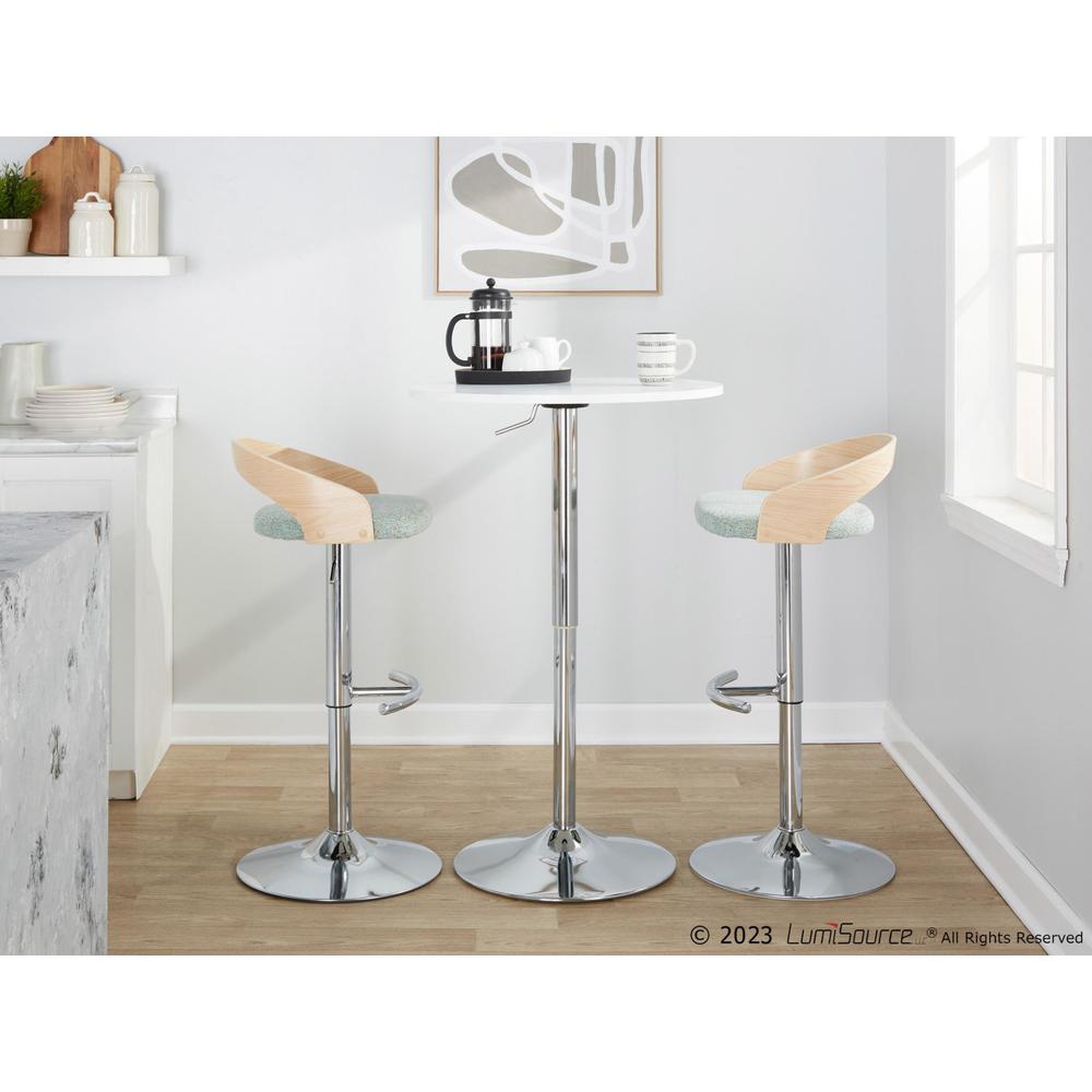 Silver Grotto Adjustable Barstool - Set of 2. Picture 10