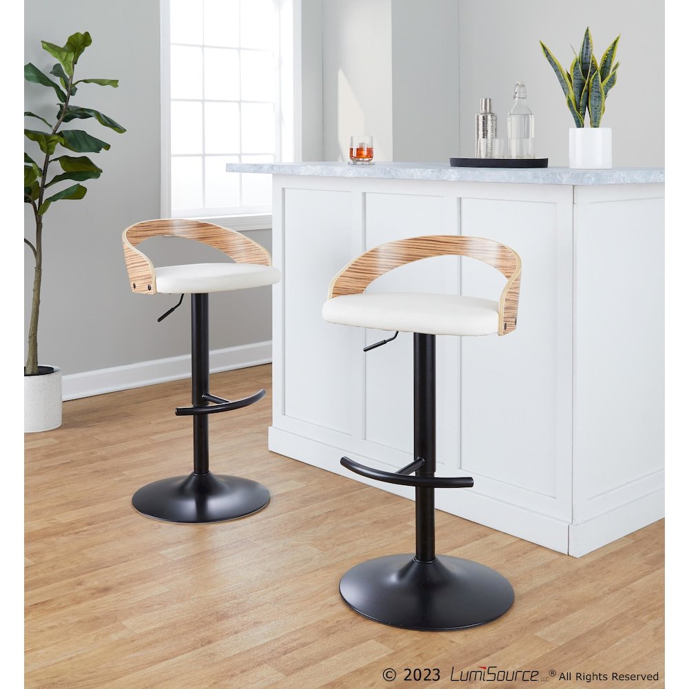 Grotto Adjustable Barstool - Set of 2. Picture 7