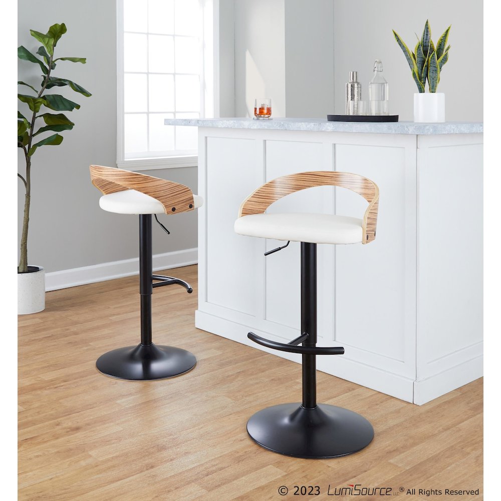 Grotto Adjustable Barstool - Set of 2. Picture 8
