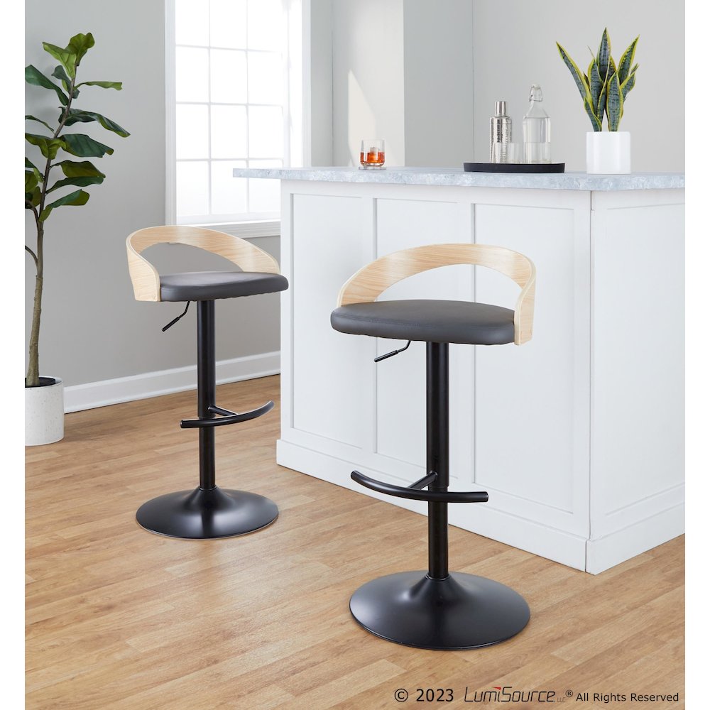 Grotto Adjustable Barstool - Set of 2. Picture 7