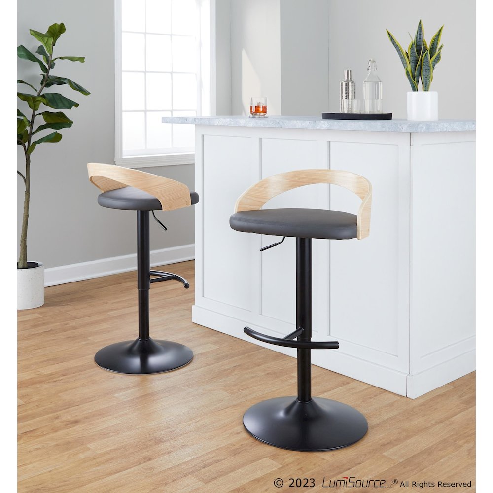 Grotto Adjustable Barstool - Set of 2. Picture 8