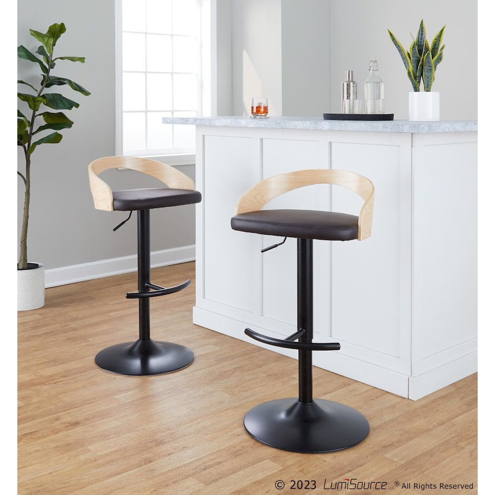 Grotto Adjustable Barstool - Set of 2. Picture 7