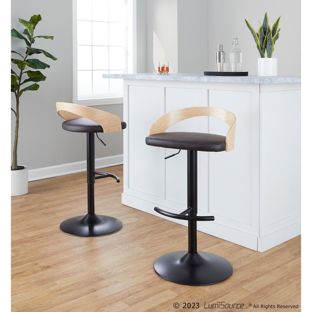 Grotto Adjustable Barstool - Set of 2. Picture 8