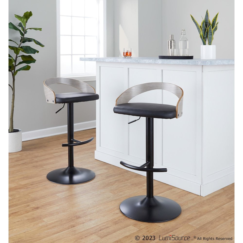 Grotto Adjustable Barstool - Set of 2. Picture 7