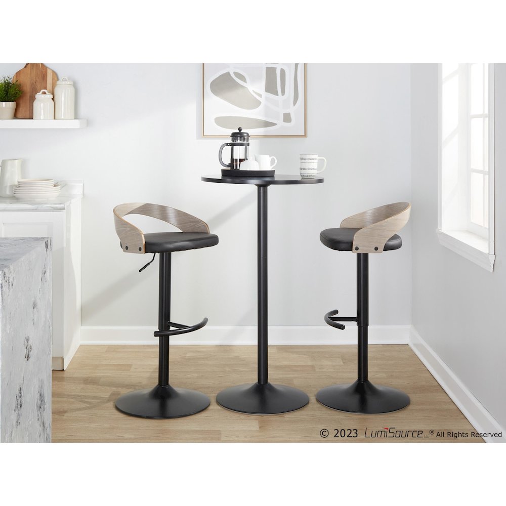Grotto Adjustable Barstool - Set of 2. Picture 9