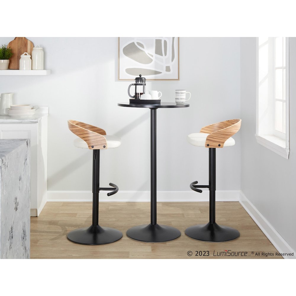 Grotto Adjustable Barstool - Set of 2. Picture 10
