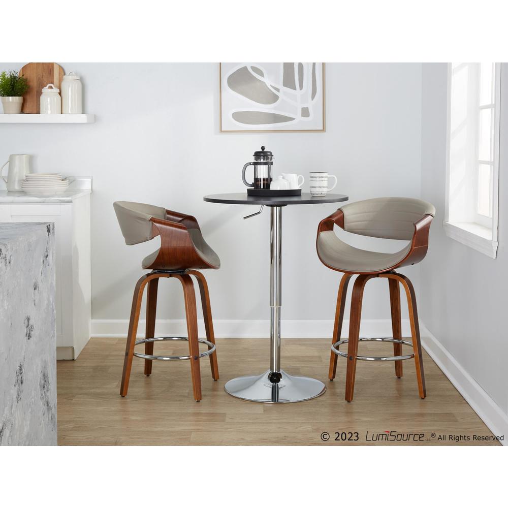 Brown Symphony 26" Fixed-Height Counter Stool - Set of 2. Picture 10
