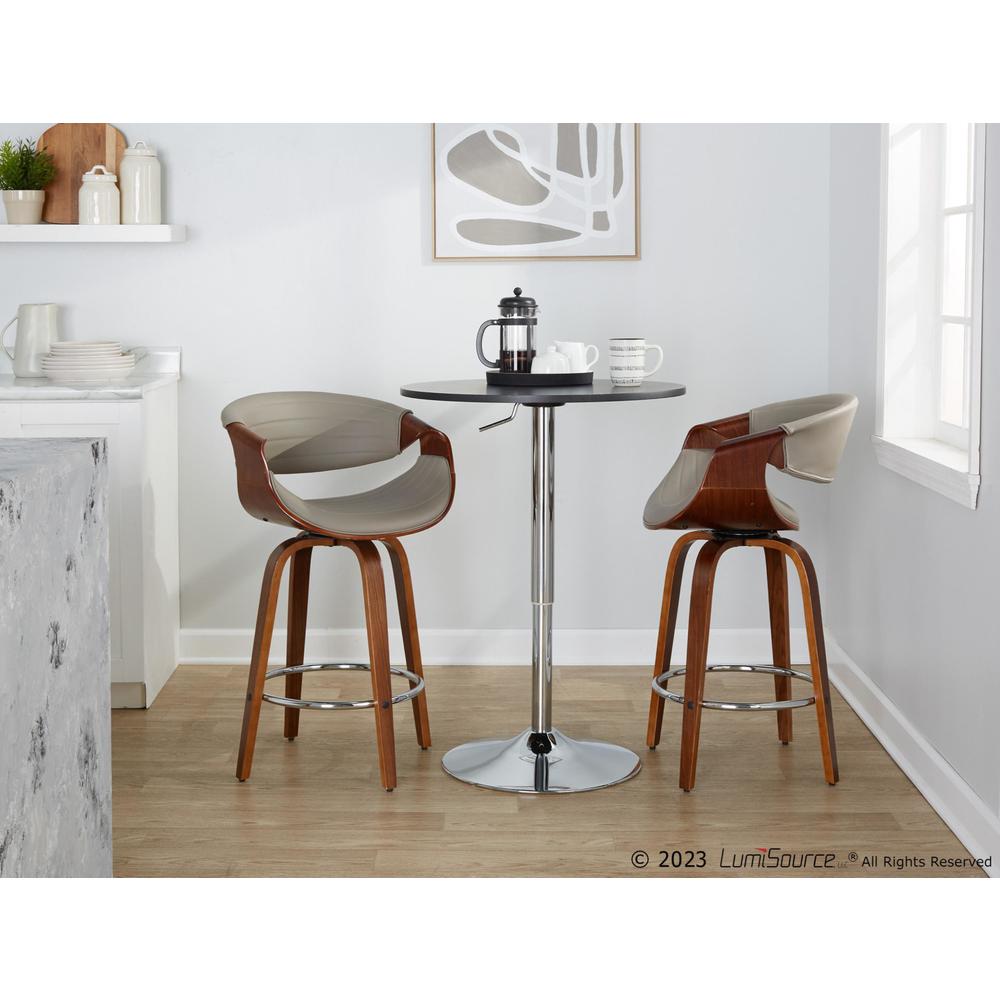 Brown Symphony 26" Fixed-Height Counter Stool - Set of 2. Picture 11