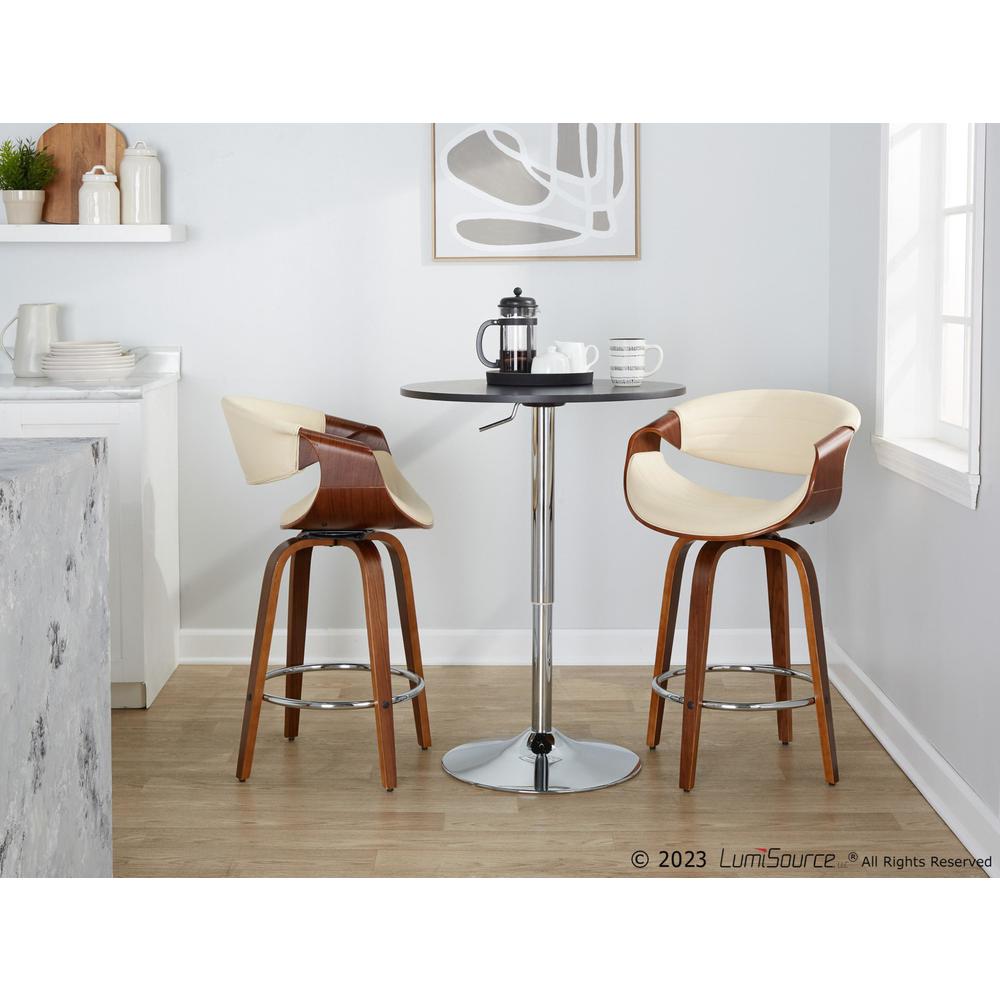 Brown Symphony 26" Fixed-Height Counter Stool - Set of 2. Picture 10
