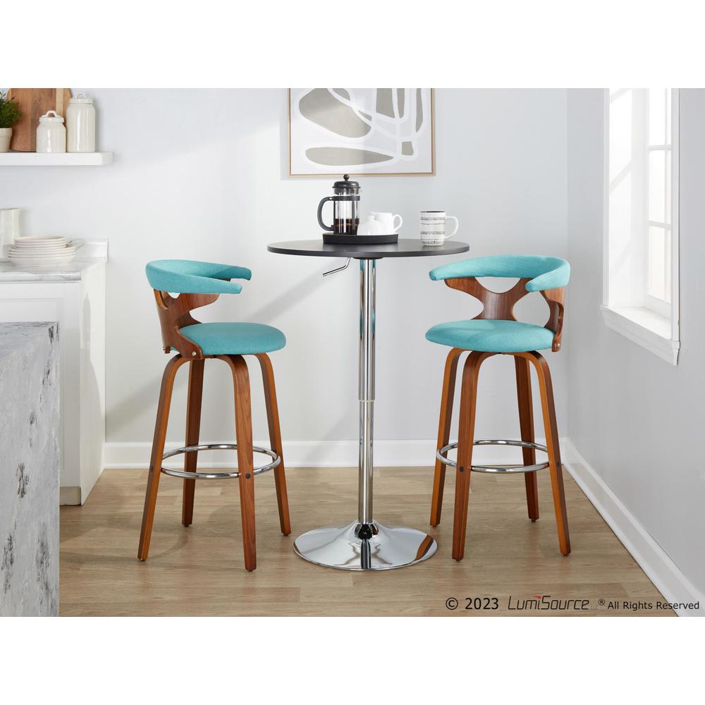 Silver Gardenia 30" Fixed-Height Barstool - Set of 2. Picture 9