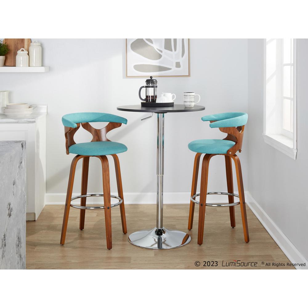 Silver Gardenia 30" Fixed-Height Barstool - Set of 2. Picture 10