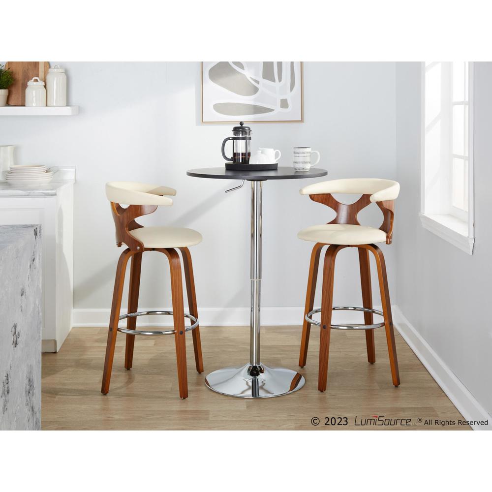 Brown Gardenia 30" Fixed-Height Barstool - Set of 2. Picture 9