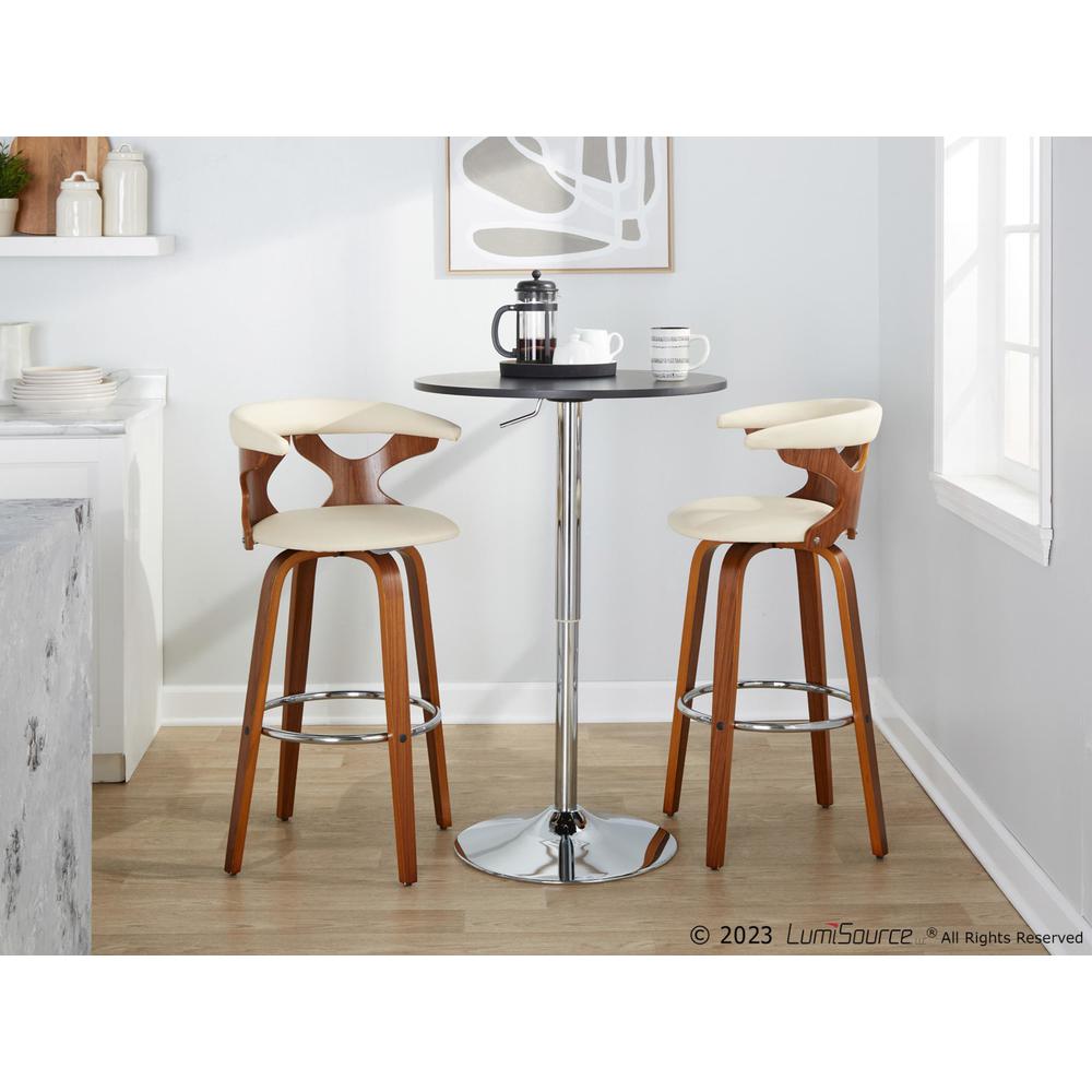 Brown Gardenia 30" Fixed-Height Barstool - Set of 2. Picture 10