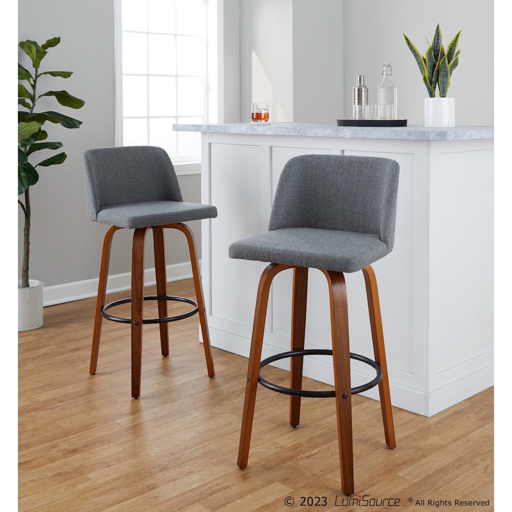 Toriano 30" Fixed-Height Barstool - Set of 2. Picture 8