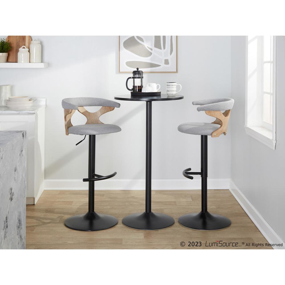 White Gardenia Adjustable Barstool - Set of 2. Picture 7