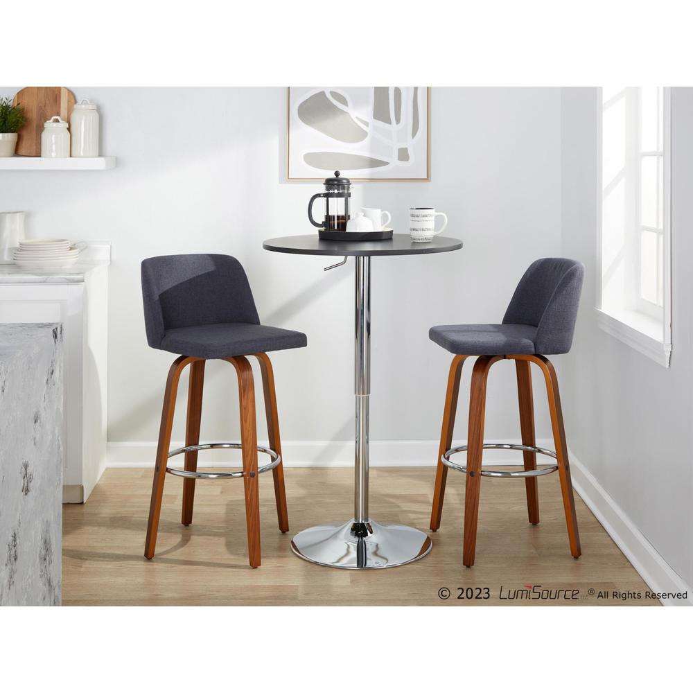 Multi Toriano 30" Fixed-Height Barstool - Set of 2. Picture 2
