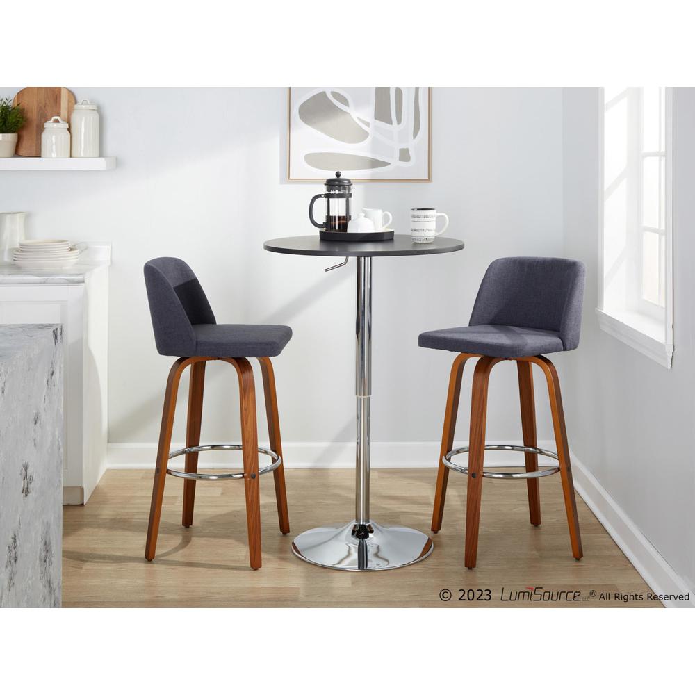 Multi Toriano 30" Fixed-Height Barstool - Set of 2. Picture 3