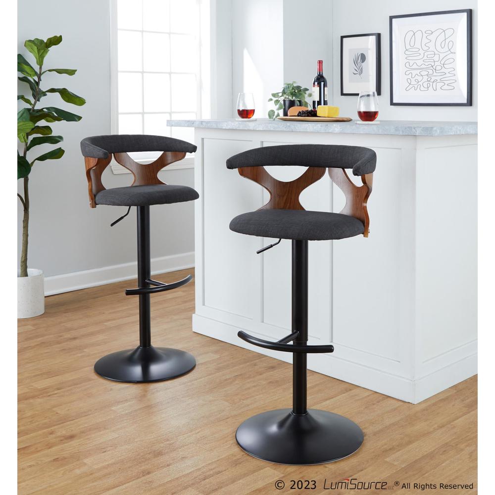 Grey Gardenia Adjustable Barstool - Set of 2. Picture 9