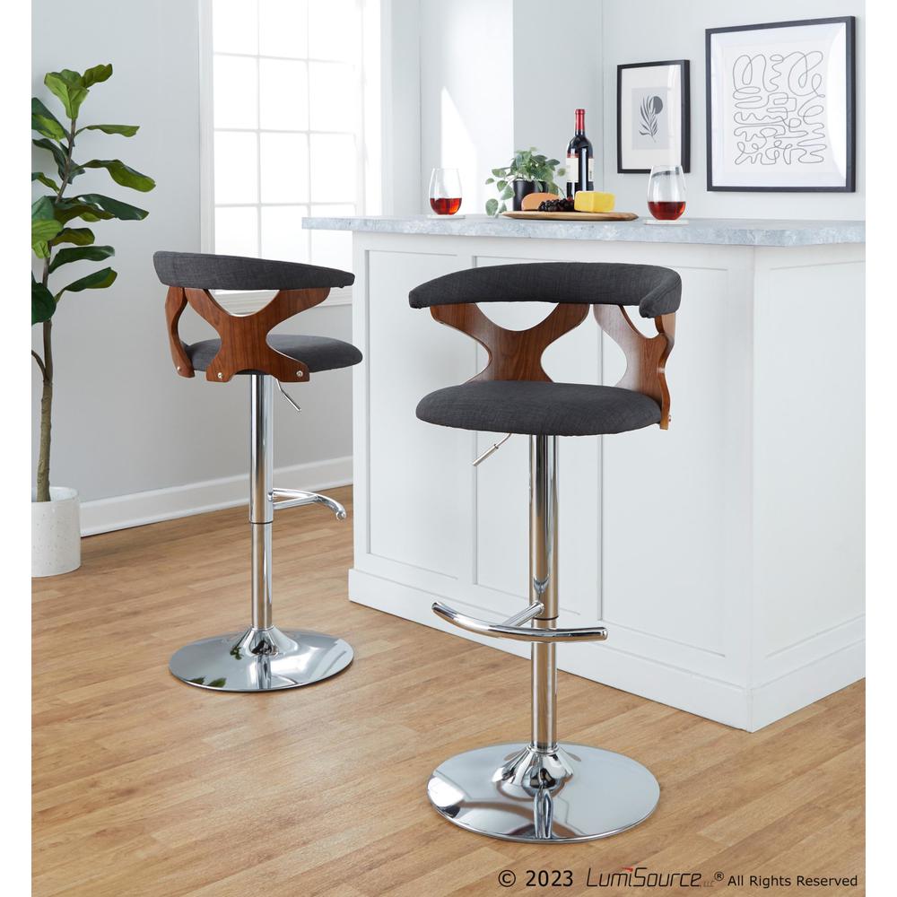 Grey Gardenia Adjustable Barstool - Set of 2. Picture 9