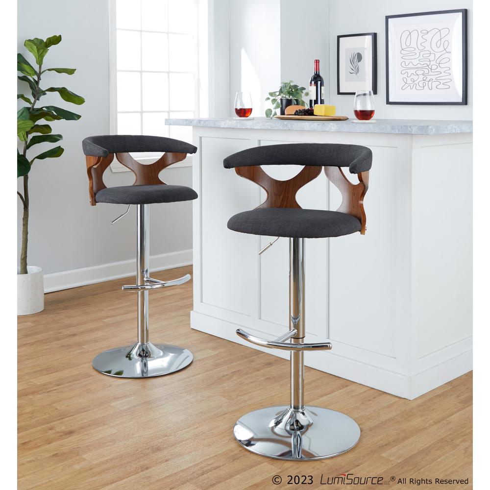 Grey Gardenia Adjustable Barstool - Set of 2. Picture 10