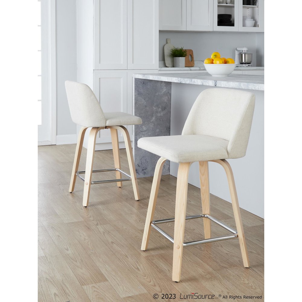 Toriano 24" Fixed-Height Counter Stool - Set of 2. Picture 7