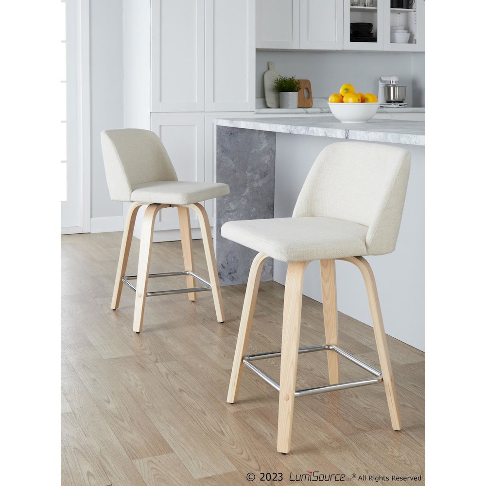 Toriano 24" Fixed-Height Counter Stool - Set of 2. Picture 8
