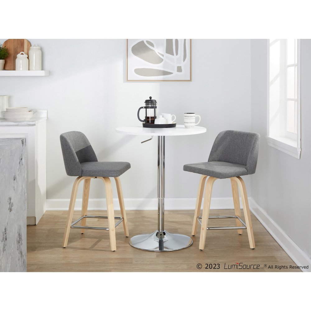 Toriano 24" Fixed-Height Counter Stool - Set of 2. Picture 9