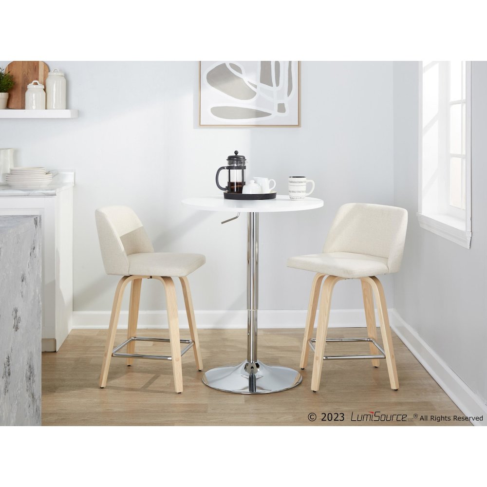 Toriano 24" Fixed-Height Counter Stool - Set of 2. Picture 9