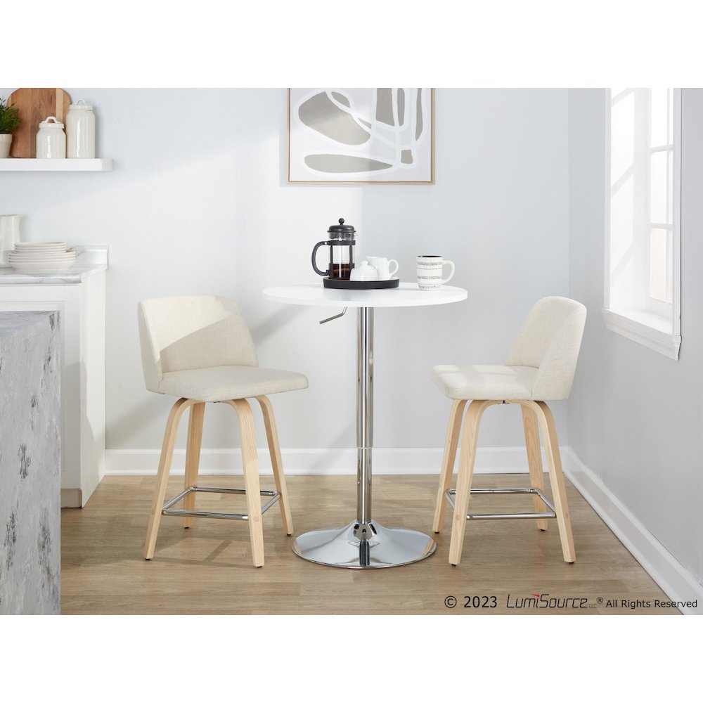 Toriano 24" Fixed-Height Counter Stool - Set of 2. Picture 10