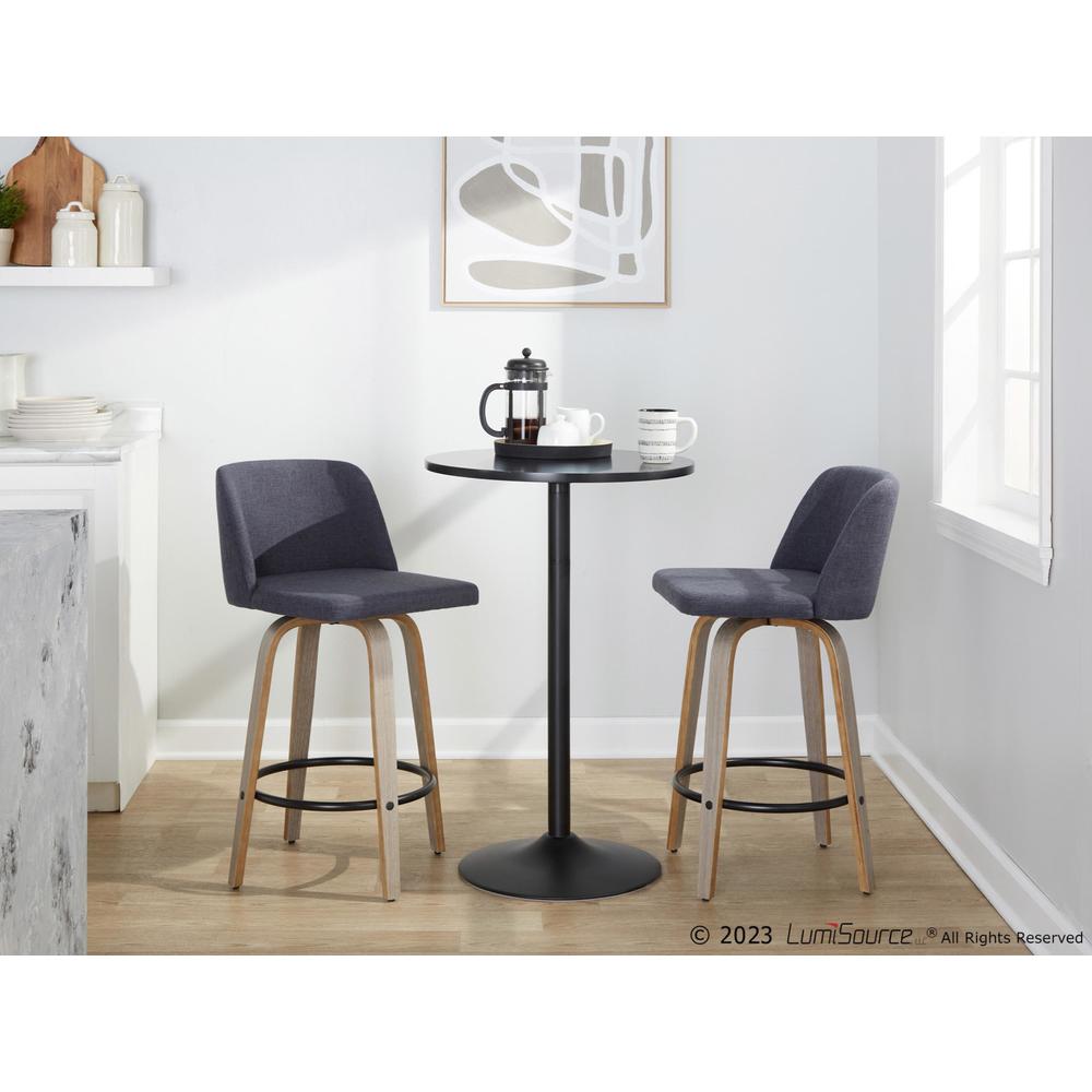 Grey Toriano 26" Fixed-Height Counter Stool - Set of 2. Picture 10