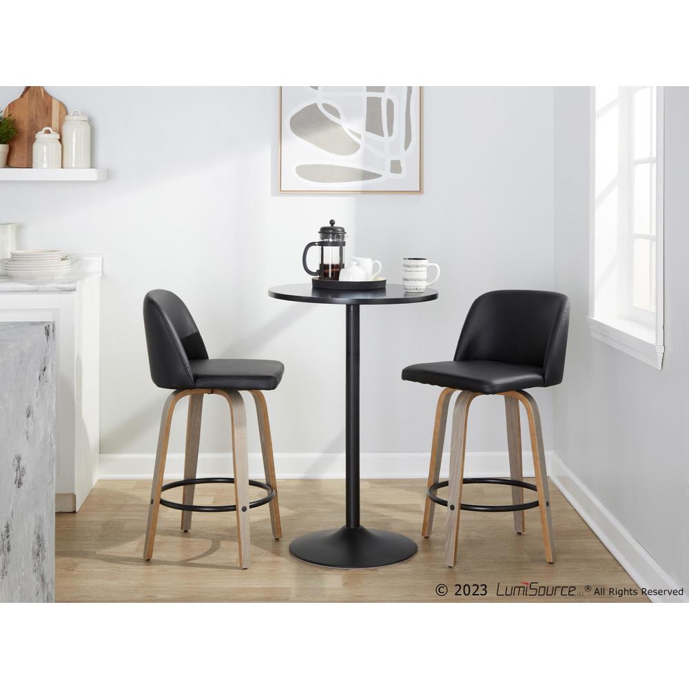 Grey Toriano 26" Fixed-Height Counter Stool - Set of 2. Picture 9