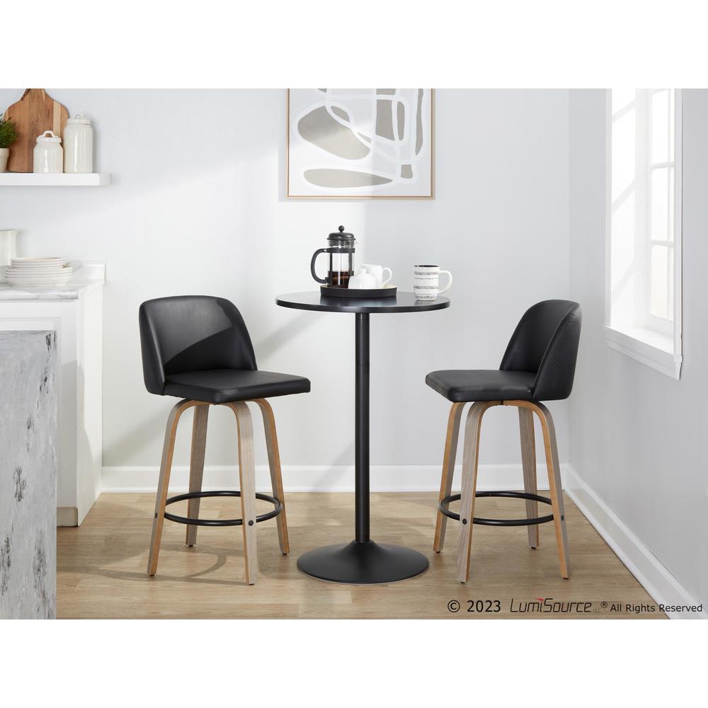 Grey Toriano 26" Fixed-Height Counter Stool - Set of 2. Picture 10