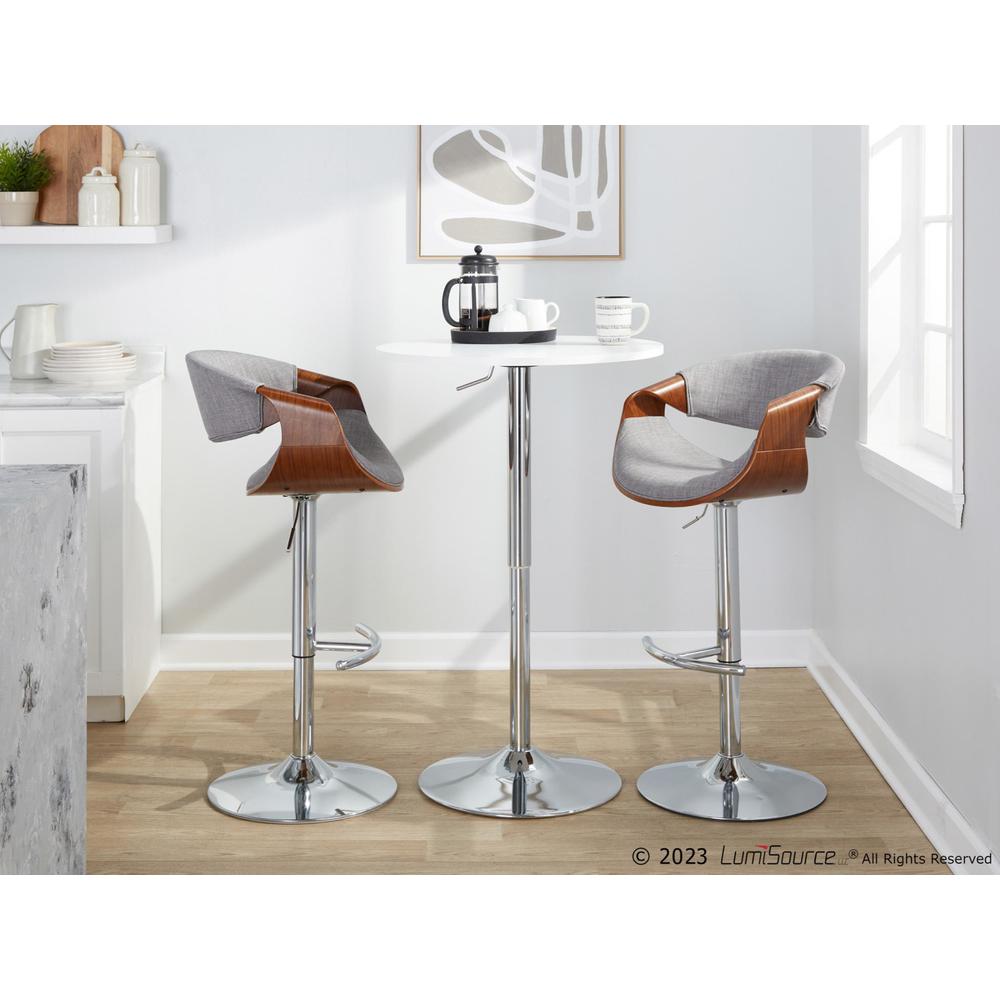 Brown Curvo Adjustable Barstool - Set of 2. Picture 9