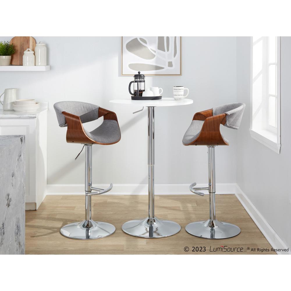 Brown Curvo Adjustable Barstool - Set of 2. Picture 10