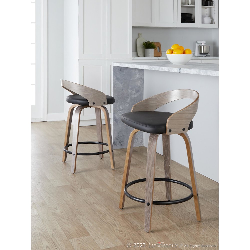 Grotto 24" Fixed-Height Counter Stool - Set of 2. Picture 7