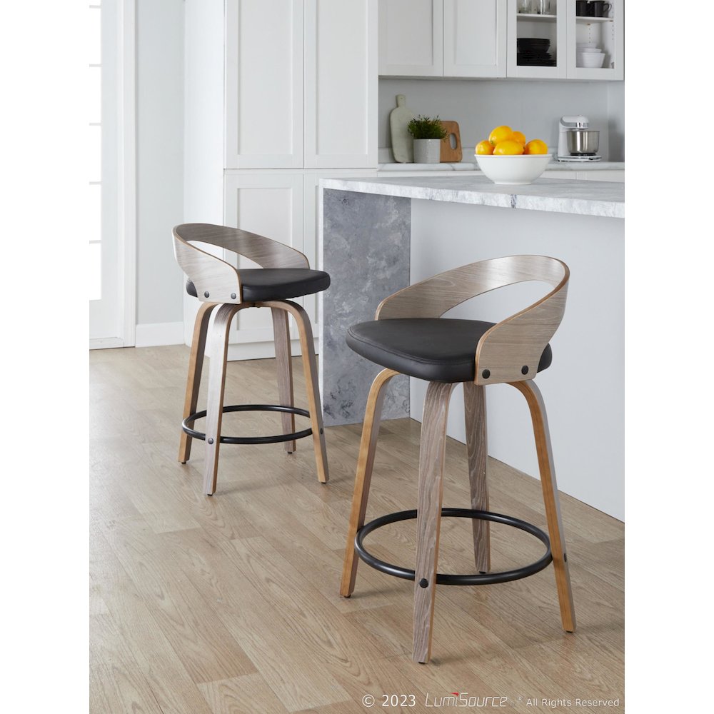 Grotto 24" Fixed-Height Counter Stool - Set of 2. Picture 8