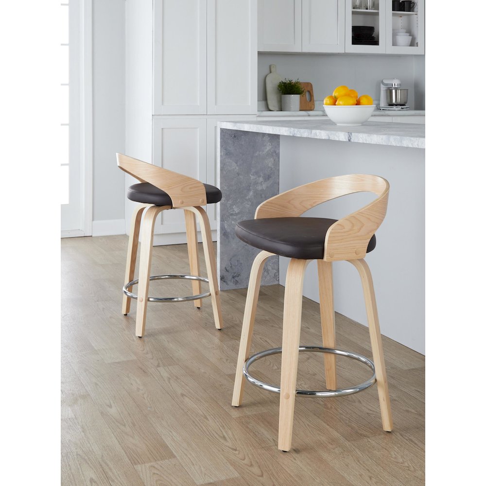 Grotto 24" Fixed-Height Counter Stool - Set of 2. Picture 7