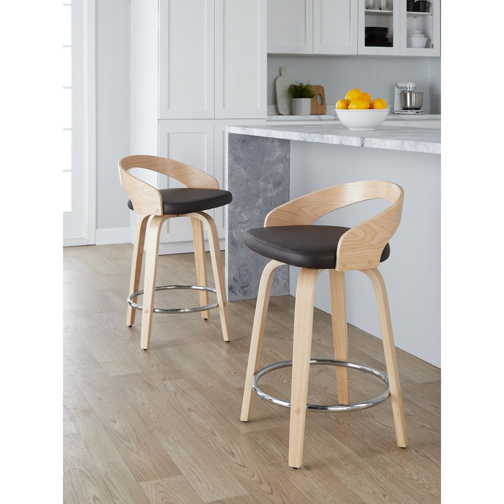 Grotto 24" Fixed-Height Counter Stool - Set of 2. Picture 8
