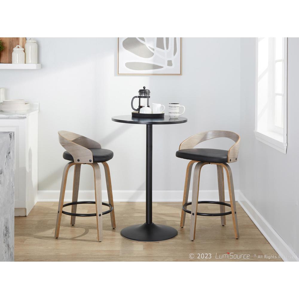 Grey Grotto 26" Fixed-Height Counter Stool - Set of 2. Picture 9