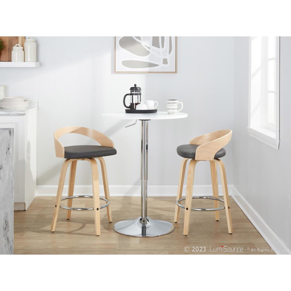 Brown Grotto 26" Fixed-Height Counter Stool - Set of 2. Picture 10